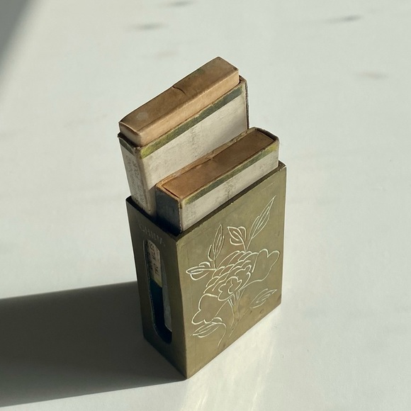 Antique Brass Matchbox Holder - Picture 1 of 7